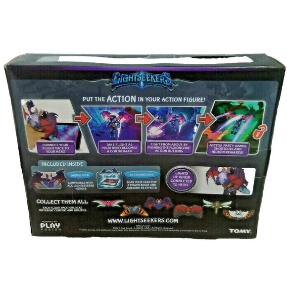 TOMY Lightseekers Awakening Flight Pack Figure and Trading Card Grimglider - Picture 4 of 7